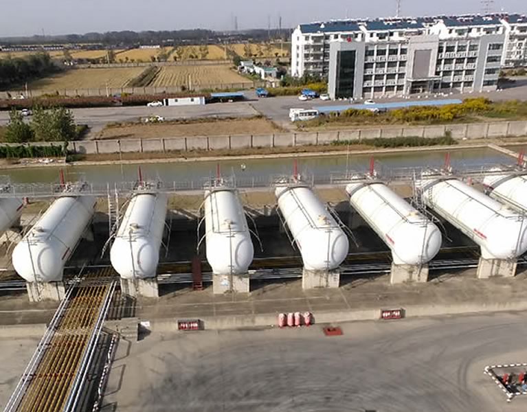 Jiangsu Sheyang Liquefied Gas Station with 8 x 200m³ Liquefied Petroleum Gas Storage Tanks